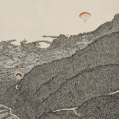 Flying over Jeju Island