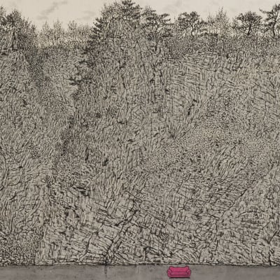 Landscape with a Pink Sofa