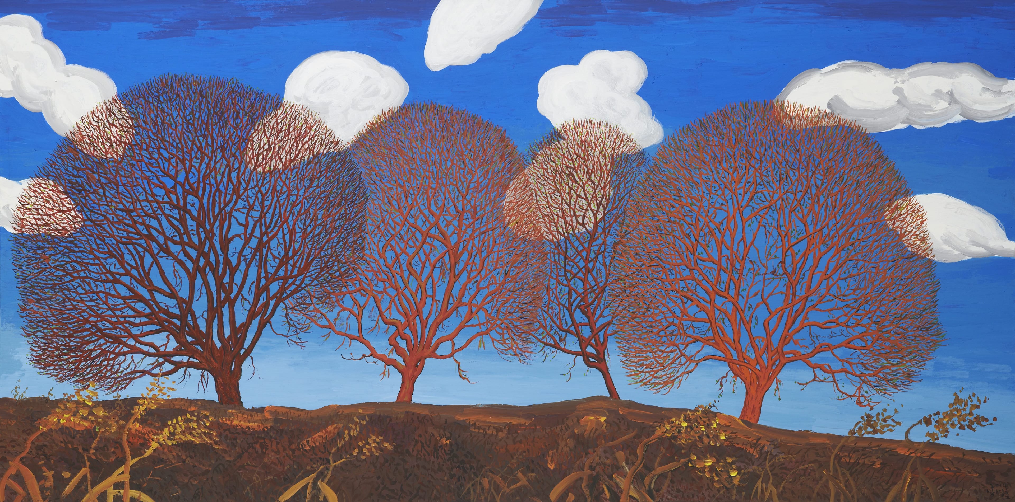 Landscape with Trees and Clouds