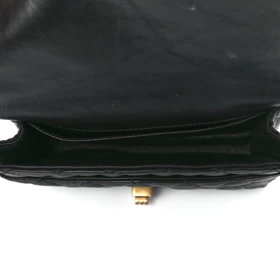 Chanel Aged Calfskin Quilted 2.55 Reissue Flap Belt Bag Clutch Black