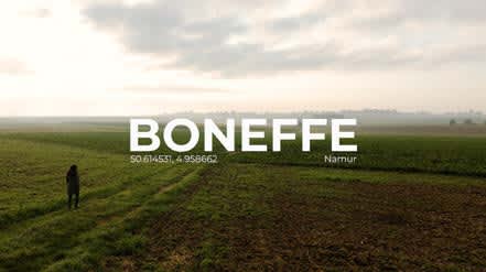 Panneau d'ouverture de la vidéo de présentation du chantier de Boneffe