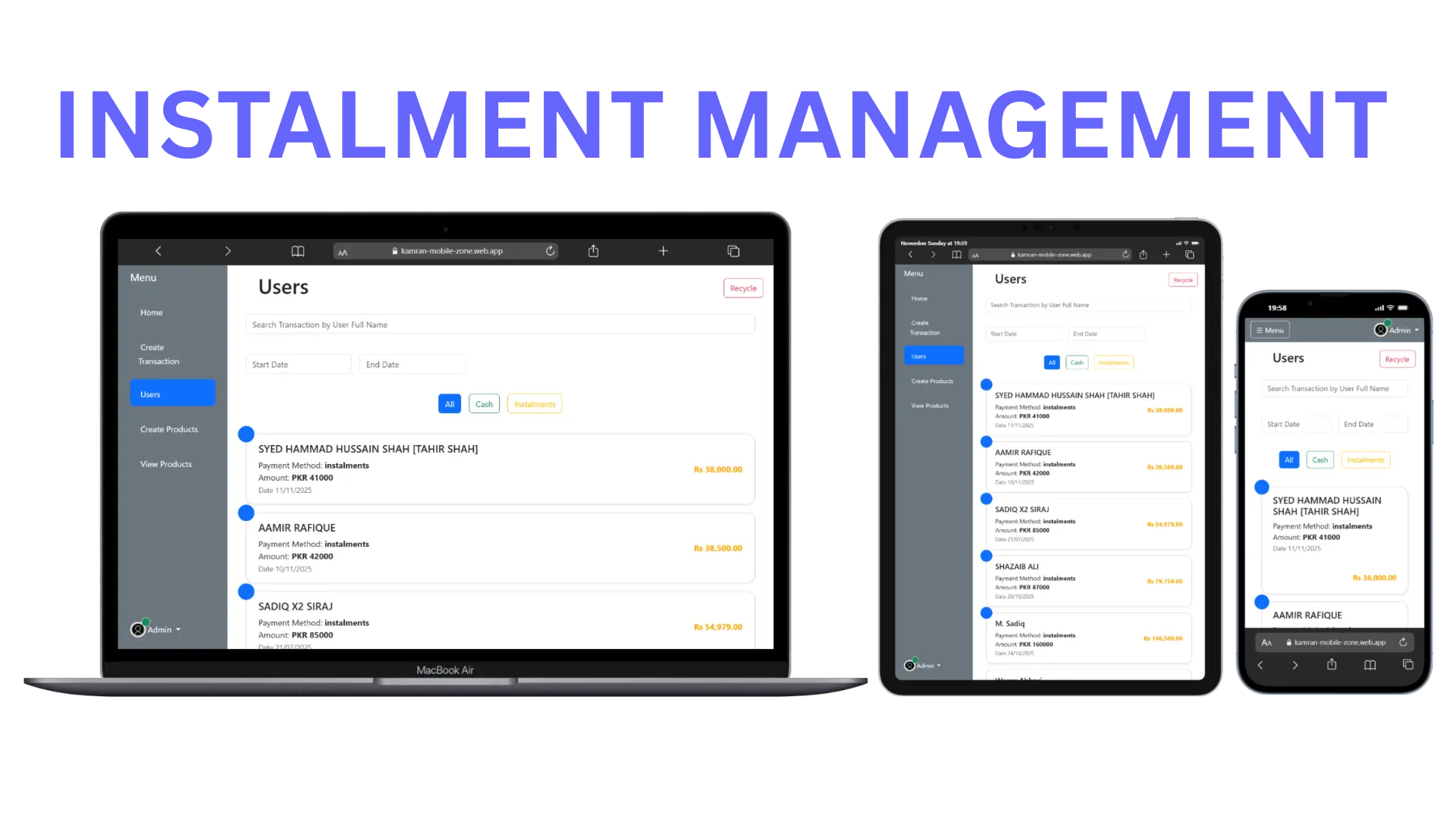 Installment Mangement