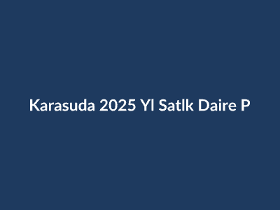 Karasu Satılık Daire: 2025 Yılı Satılık Daire Piyasa Trendleri