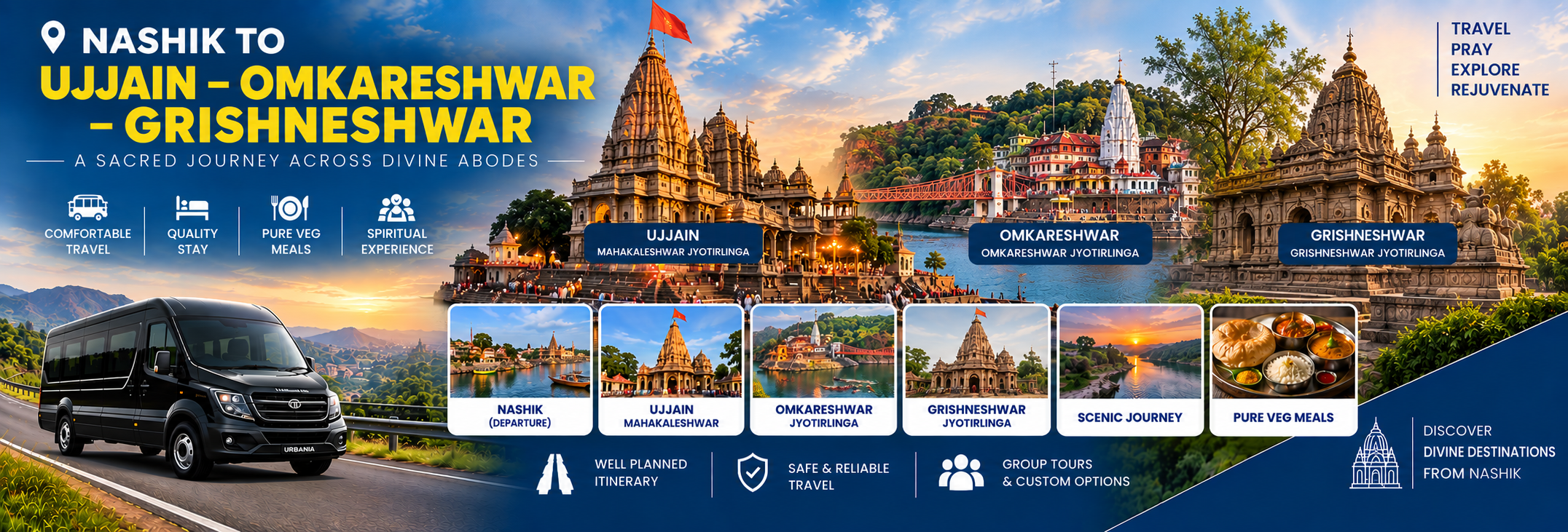 Nashik to Ujjain – Omkareshwar – Ghrishneshwar