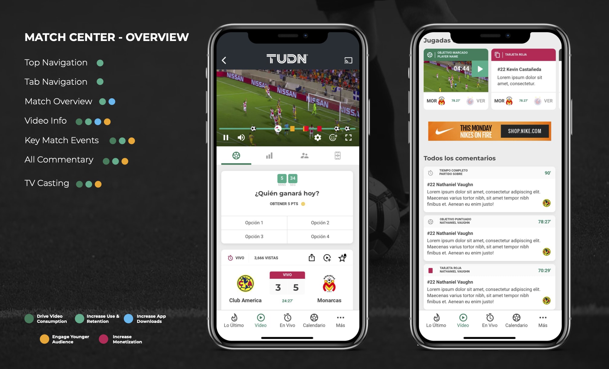 Match Center Key Events
