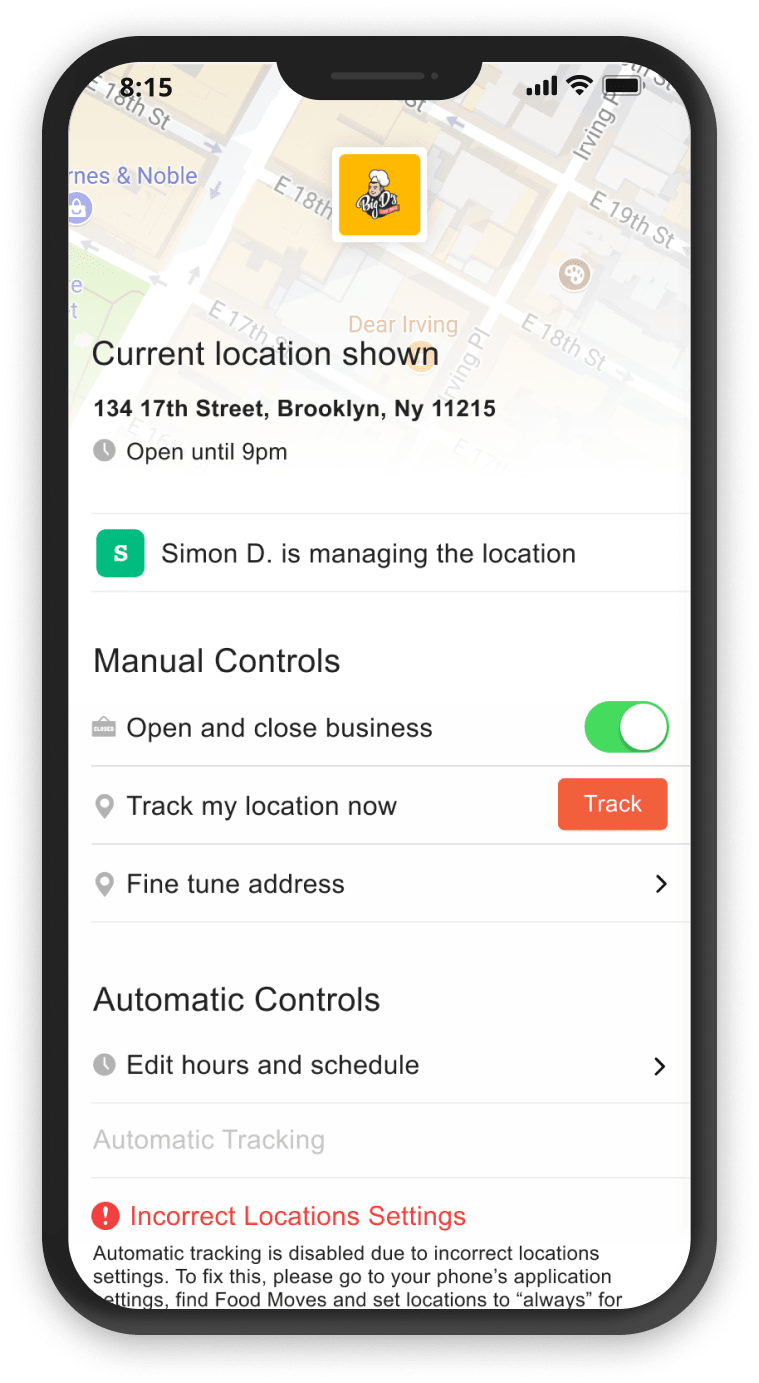 Vendor Tracking Feature