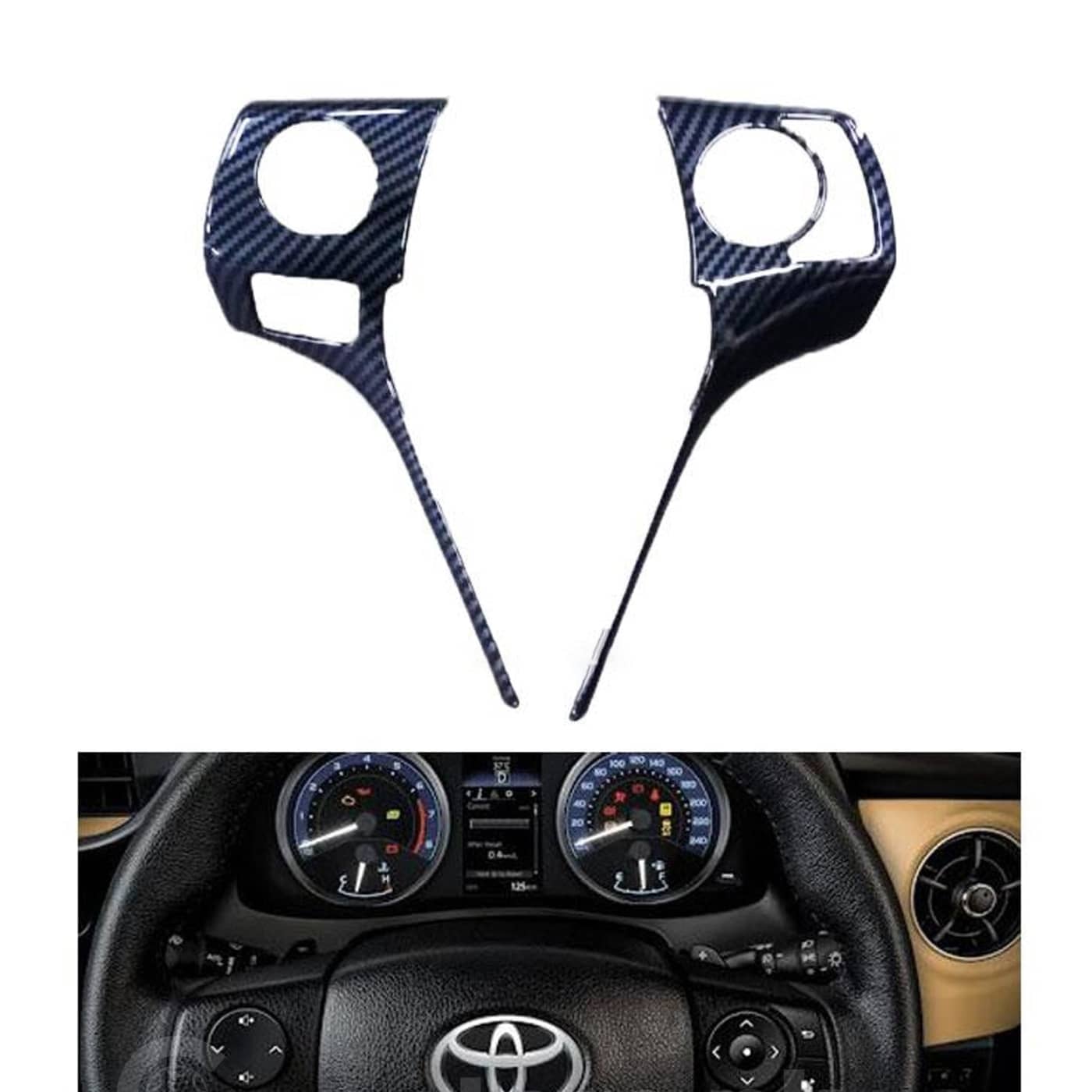 Toyota Corolla Grande Steering Wheel Trim in Carbon Fiber Multimedia
