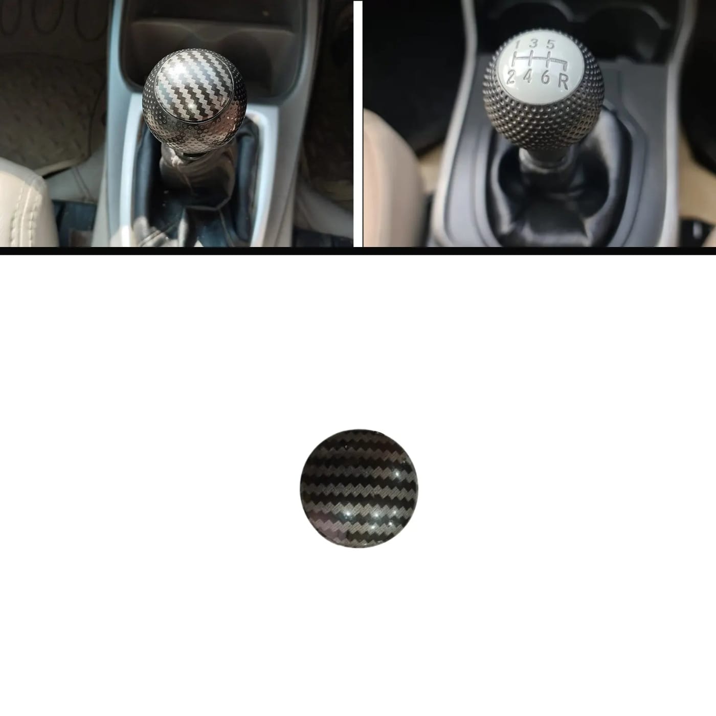 Honda City 2015-2020 Carbon Fiber Gear Lever Knob Cover