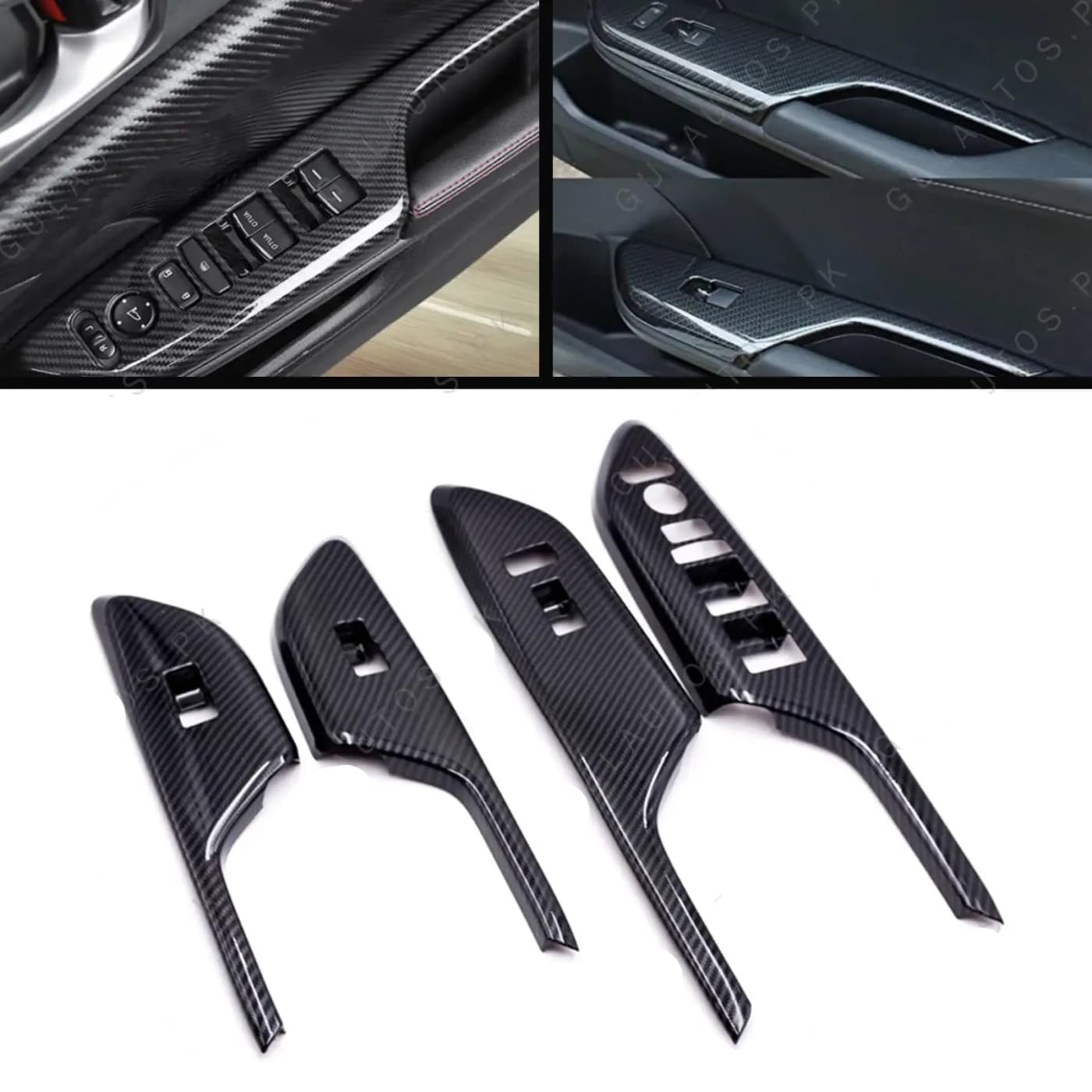 Honda Civic X 2016-2021 Carbon Door Window Switch Covers