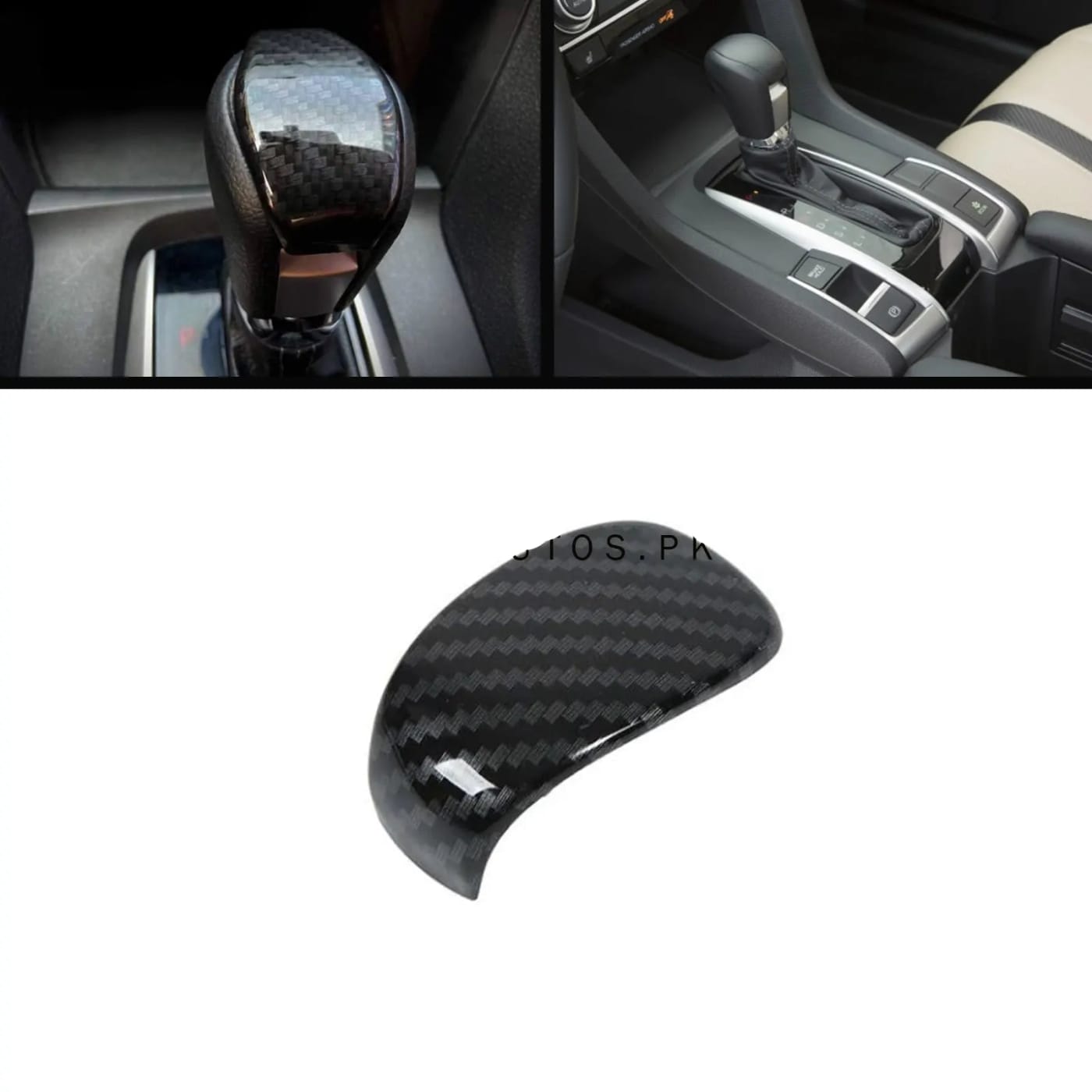 Honda Civic X 2016-2021 Carbon Fiber Gear Knob Cover