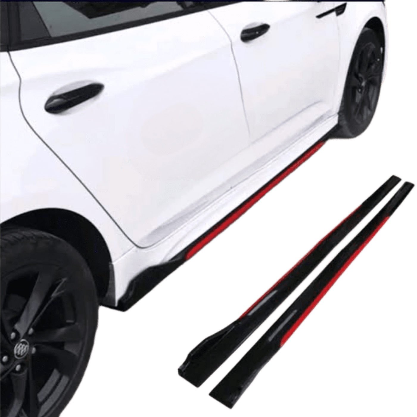 Red Line Side Skirts – ABS Plastic Side Skirt Kit 4 PCS