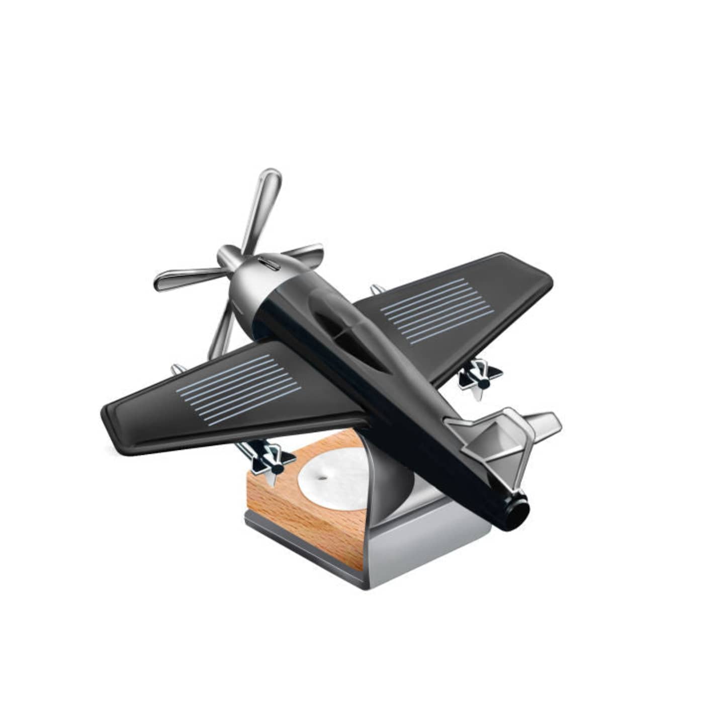 Solar Powered Aeroplane Car Dashboard Decoration