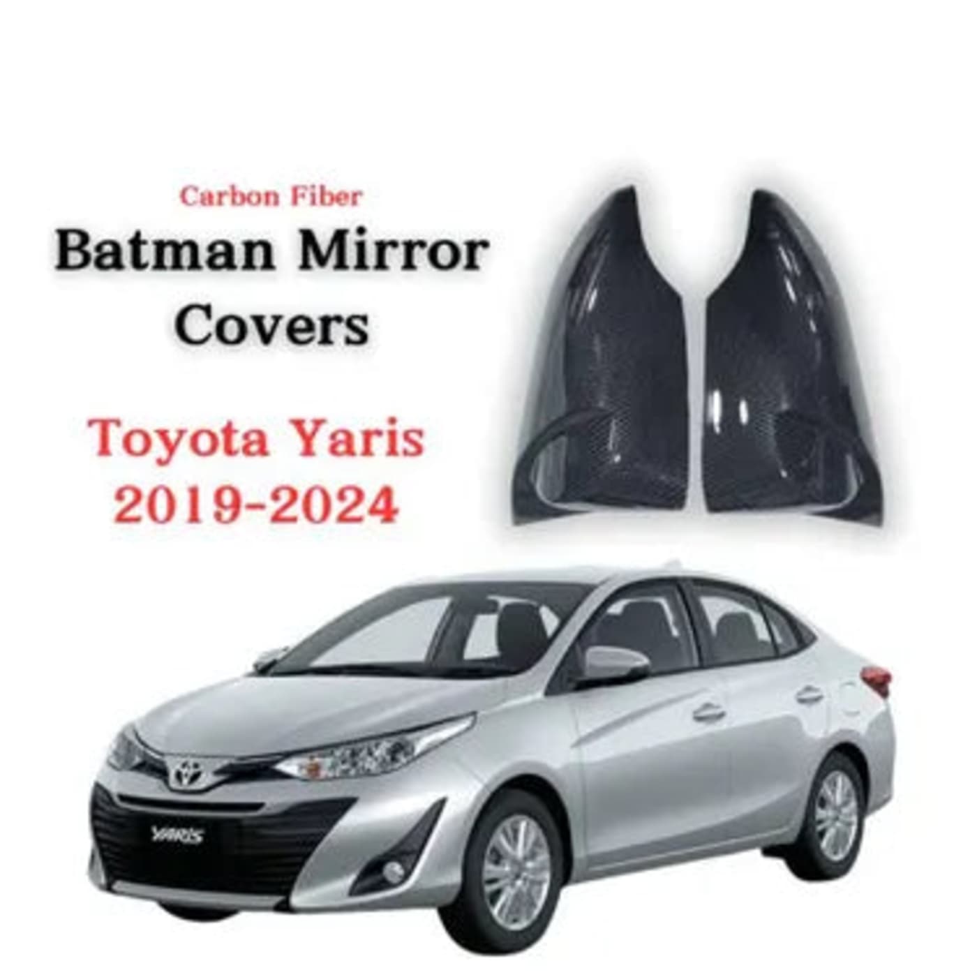 Batman Style Side Mirror Cover – Toyota Yaris 2020-2026