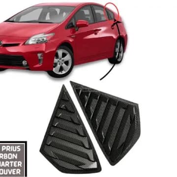 Toyota Prius 2012 Quarter Glass Louvers Carbon Fiber Lamborghini Style