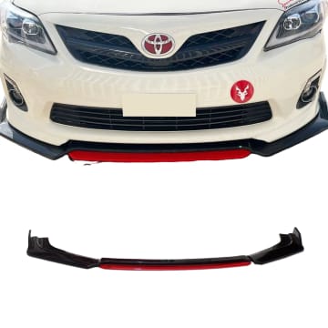 Toyota Corolla 2009-2014 Sportline Front Splitter Canards Red Black