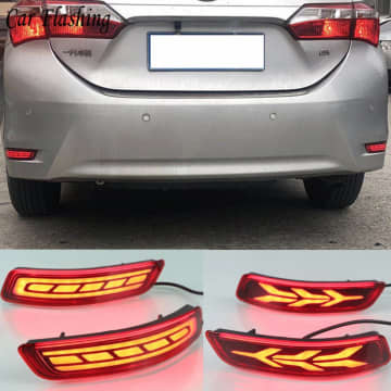 Toyota Corolla E170 2014–2020 LED Rear Bumper Reflector Lights – Brake + DRL 3 in 1