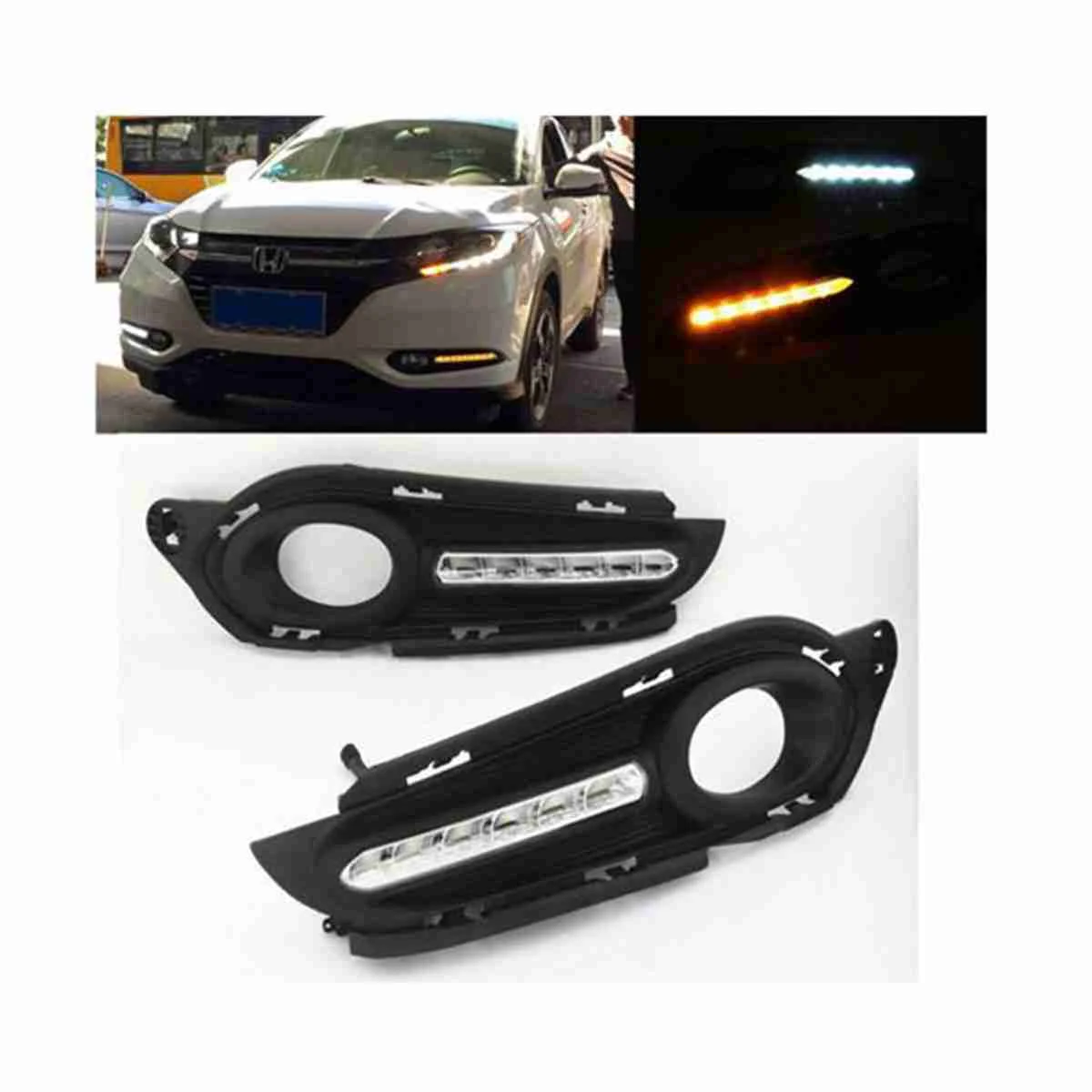 Honda Vezel 2013-2018 Fog Lamps DRL Cover Style HD011-L2 1