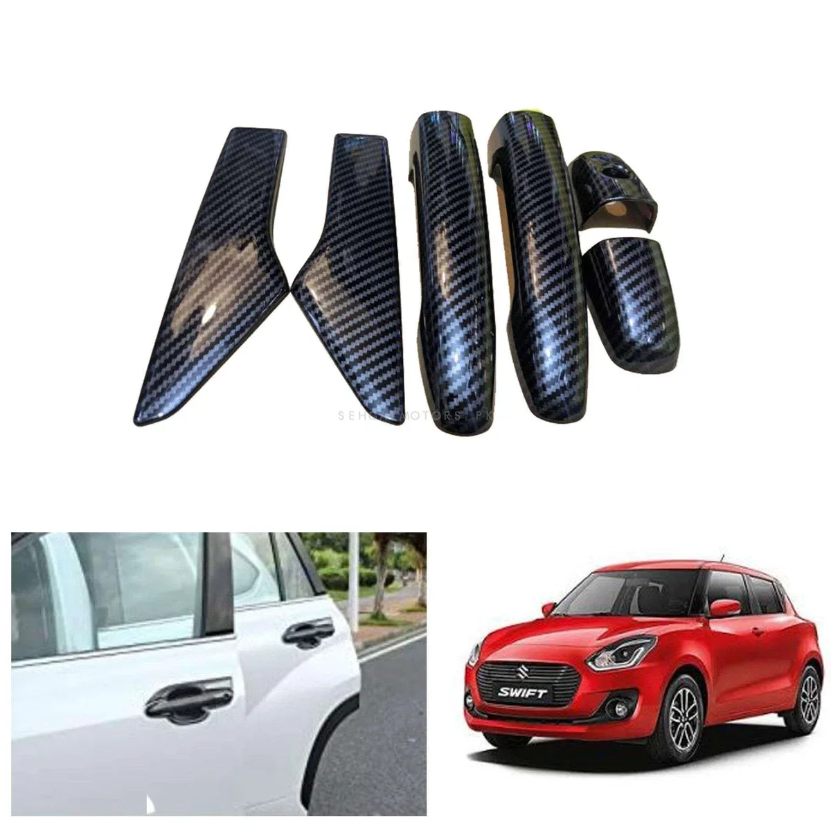 Suzuki Swift 2022-2025 Carbon Fiber Door Handles Cover 1