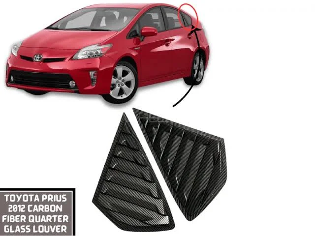 Toyota Prius 2012 Quarter Glass Louvers Carbon Fiber Lamborghini Style 1