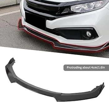 Universal Front Bumper Splitter Canard 1PCS Matt Black ABS 1