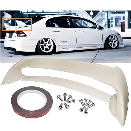 Honda Civic Reborn 2007-2011 Mugen RR Rear Trunk Spoiler Unpainted ABS 2