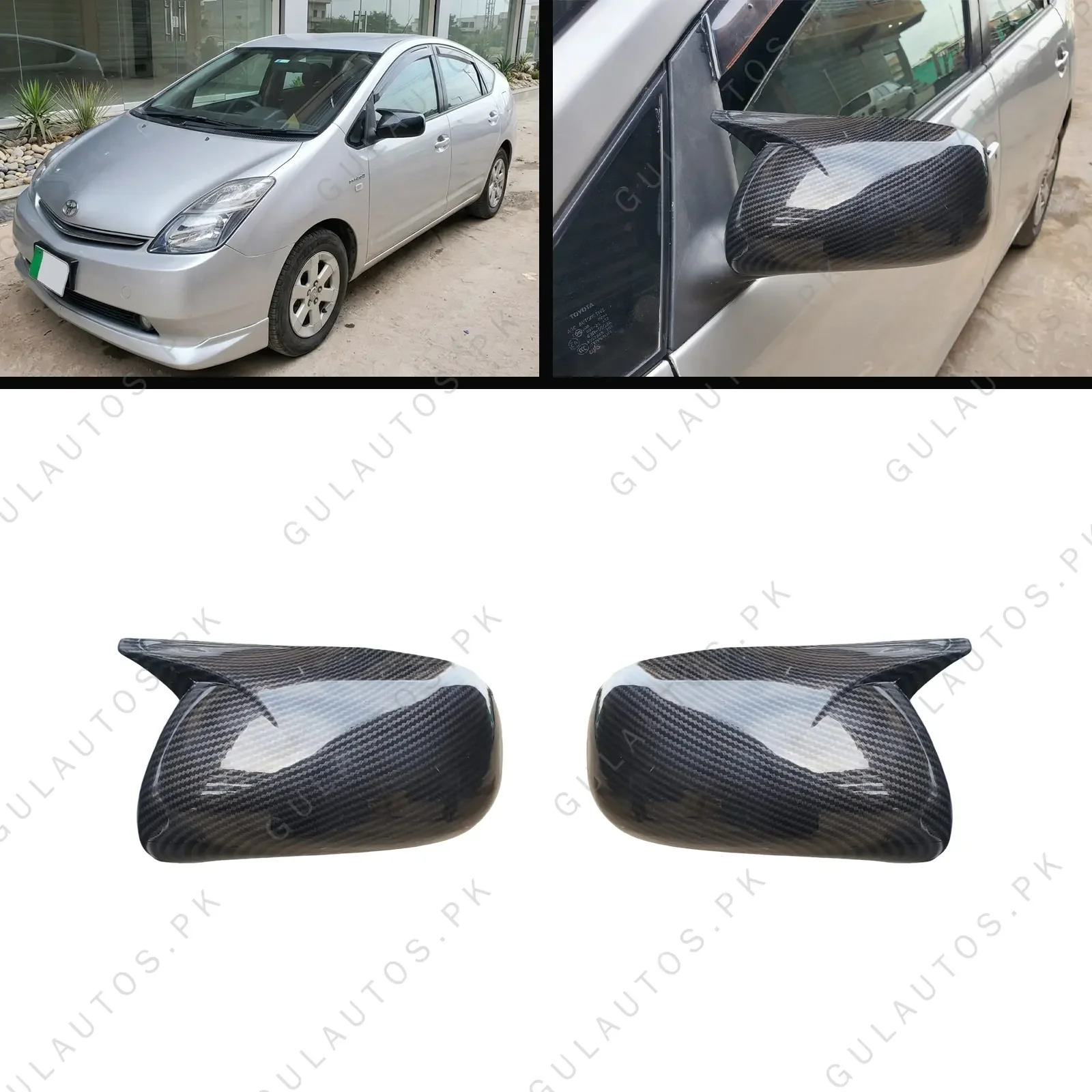 Toyota Prius 2017-2021 Batman Style Carbon Fiber Side Mirror Covers 1