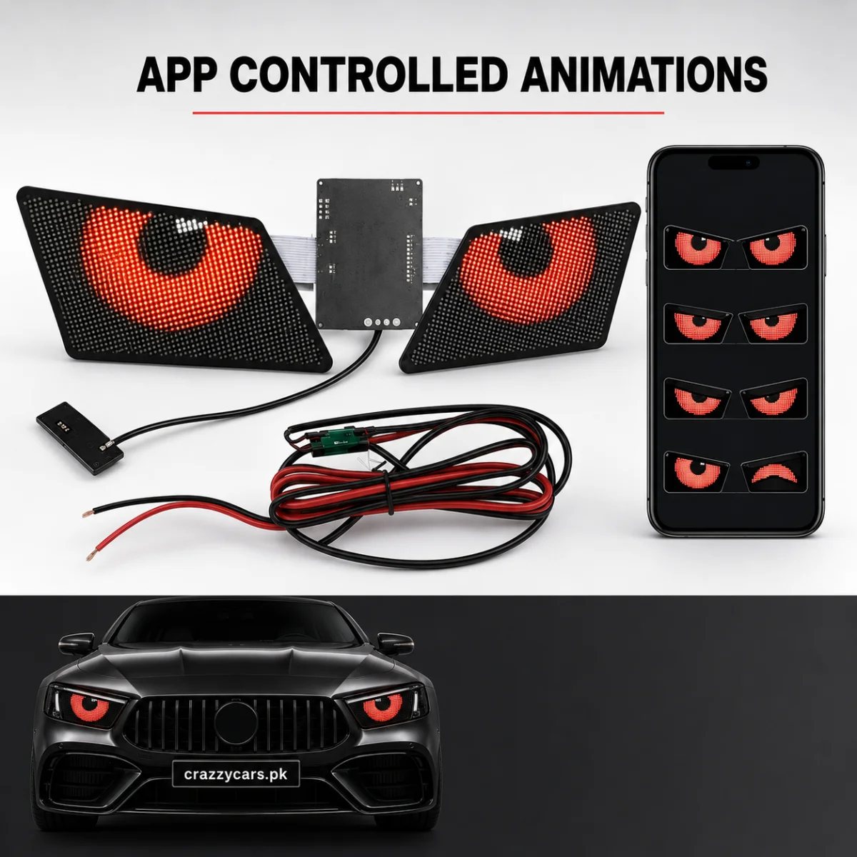 Universal Car Digital Eyes LED Panel Lights 1