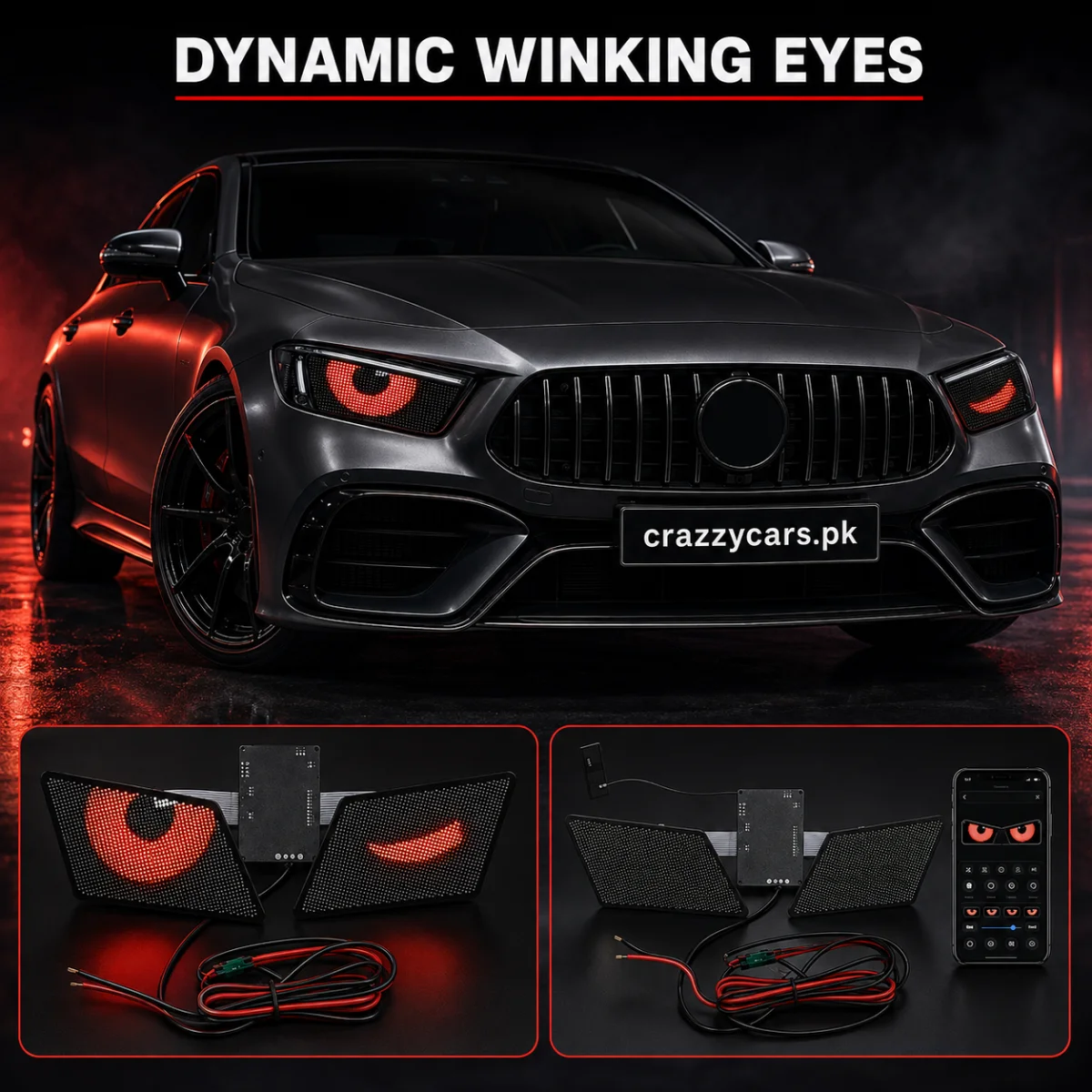 Universal Car Digital Eyes LED Panel Lights 2