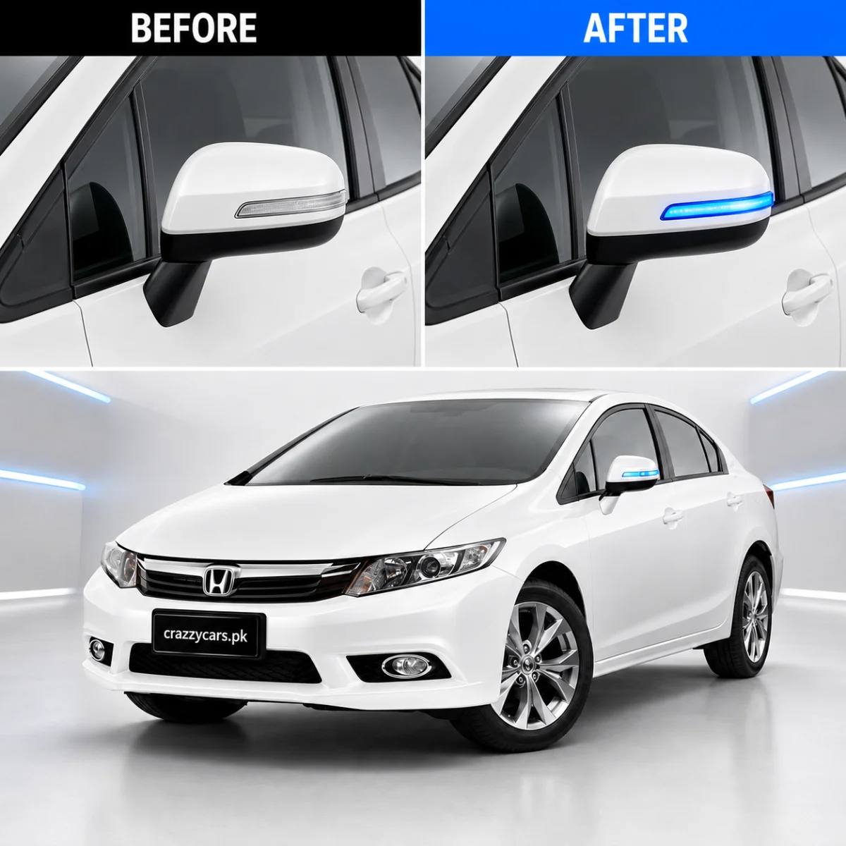 Civic Rebirth Side Mirror RGB Indicator 2