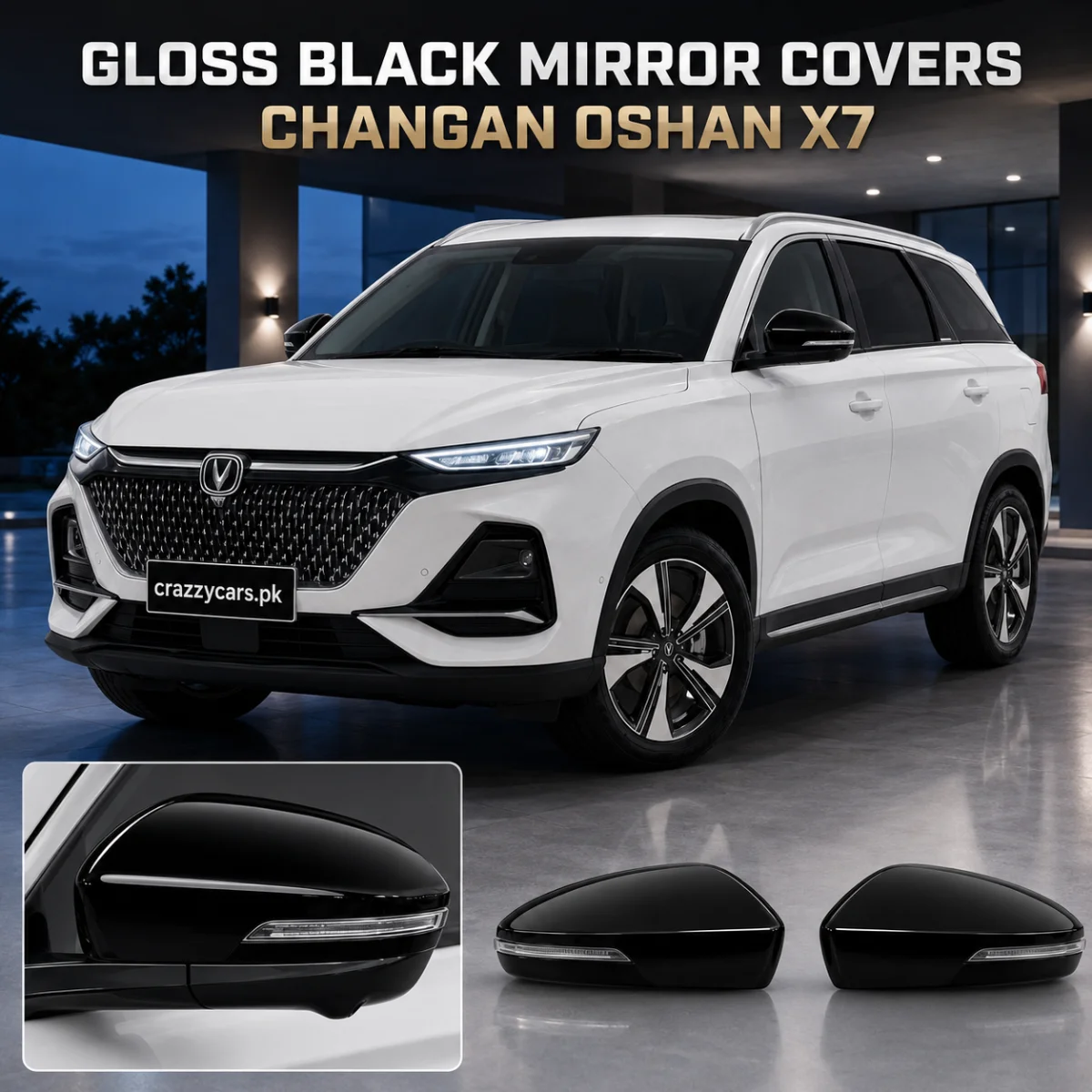 Changan Oshan X7 Batman Style Side Mirror Covers 3