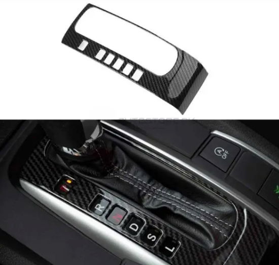 Honda Civic X 2016-2021 Carbon Fiber Gear Panel Trim 1
