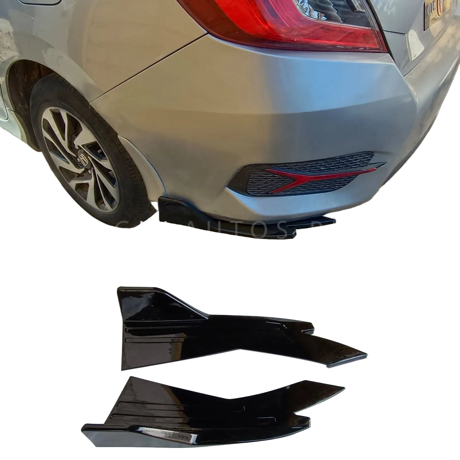 Honda Civic X 2016-2021 Rear Canard 2PCS 1