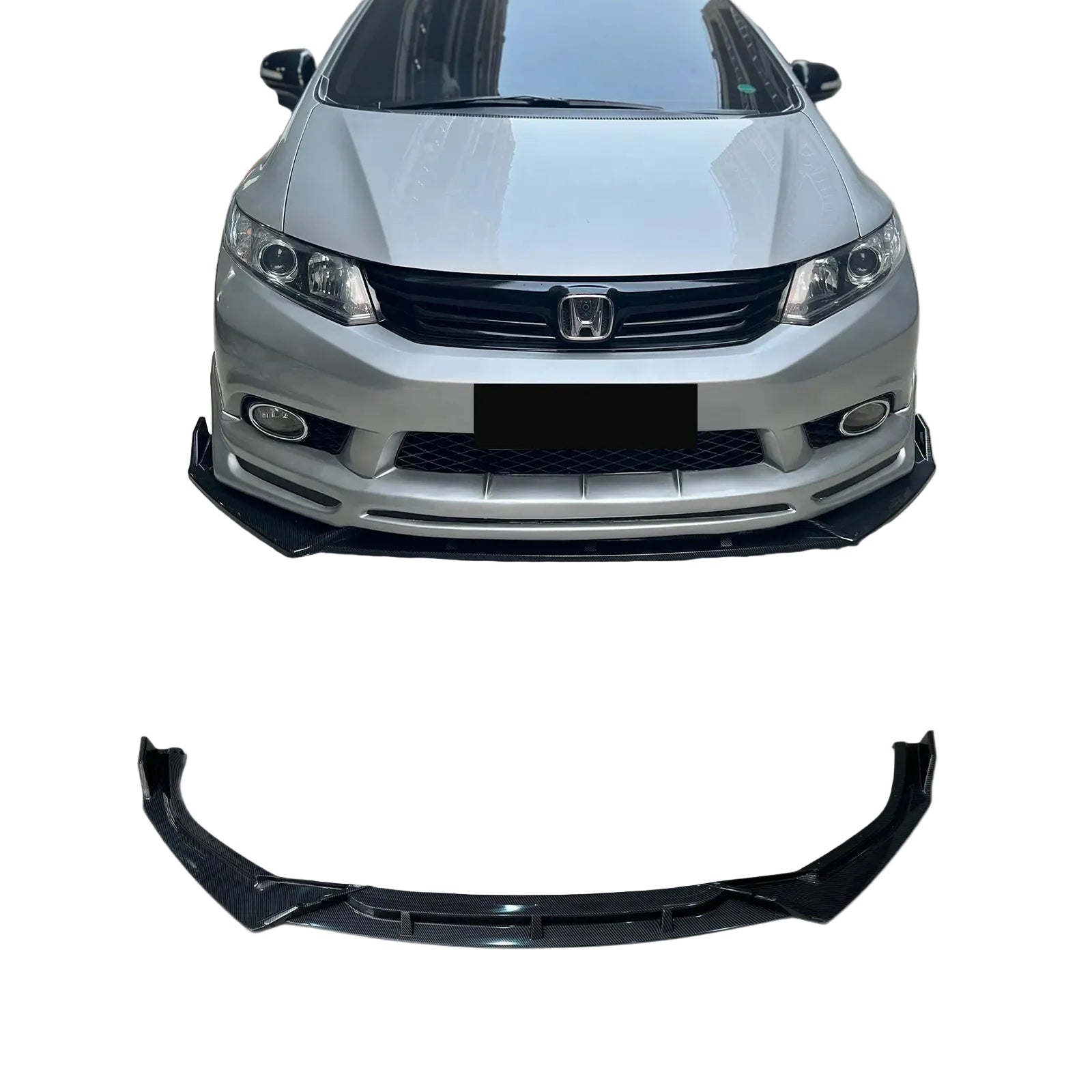 Universal Front Splitter Spike D5 Carbon Fiber Canard 3PCS 1