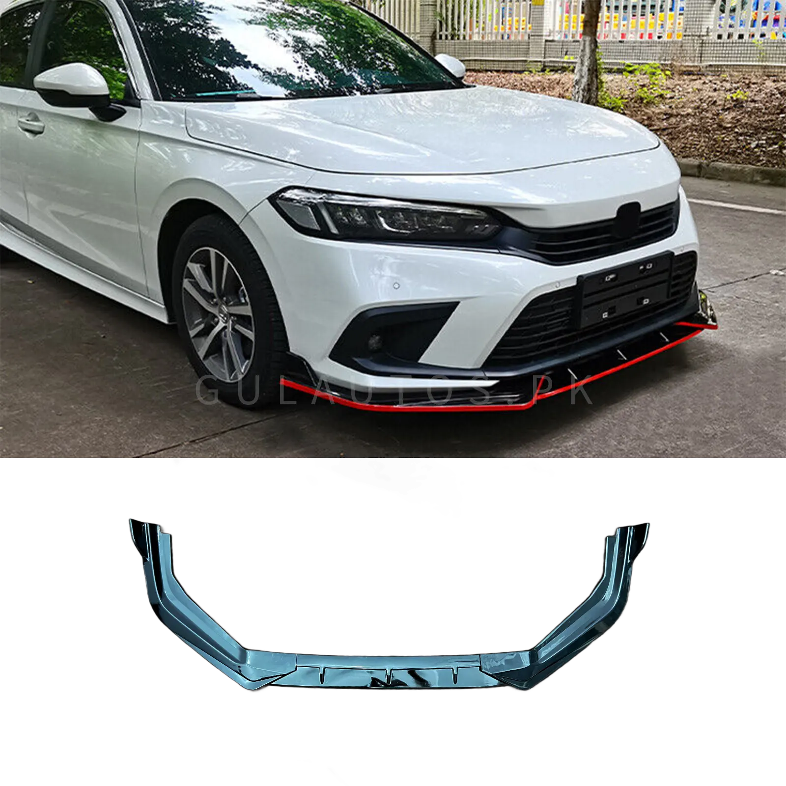 Honda Civic 2022-2024 Front Spike Style Splitter ABS 1