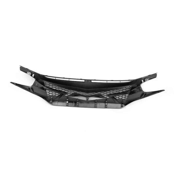 Honda Civic X 2016-2021 Alien Style Front Grille Gloss Black 2