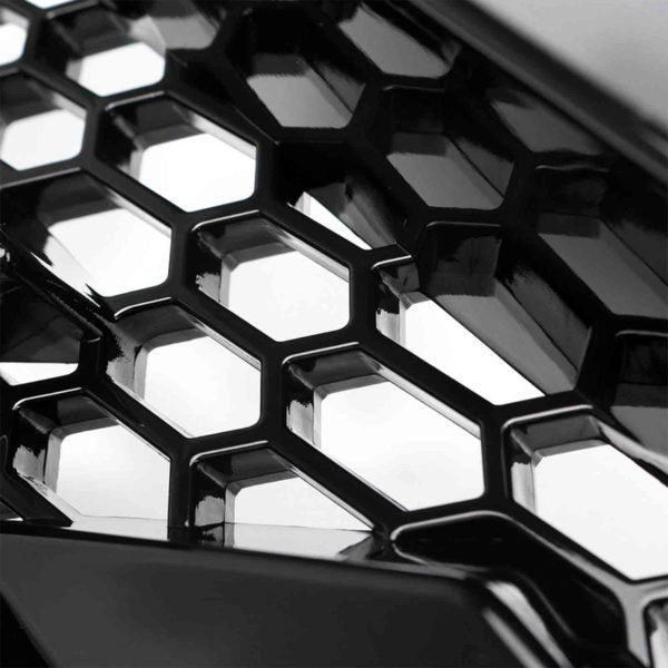 Honda Civic X 2016-2021 Alien Style Front Grille Gloss Black 5