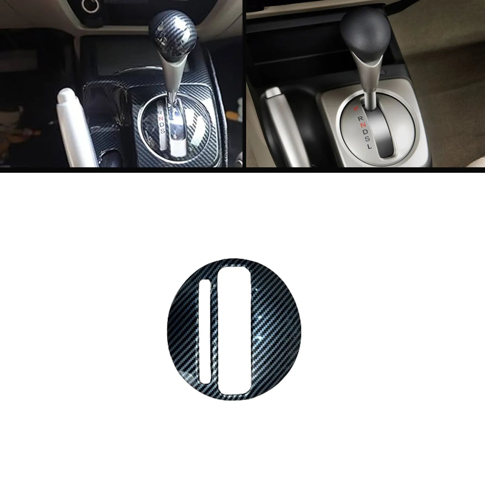 Honda Civic Reborn 2006-2011 Carbon Gear Shift Panel Cover 1