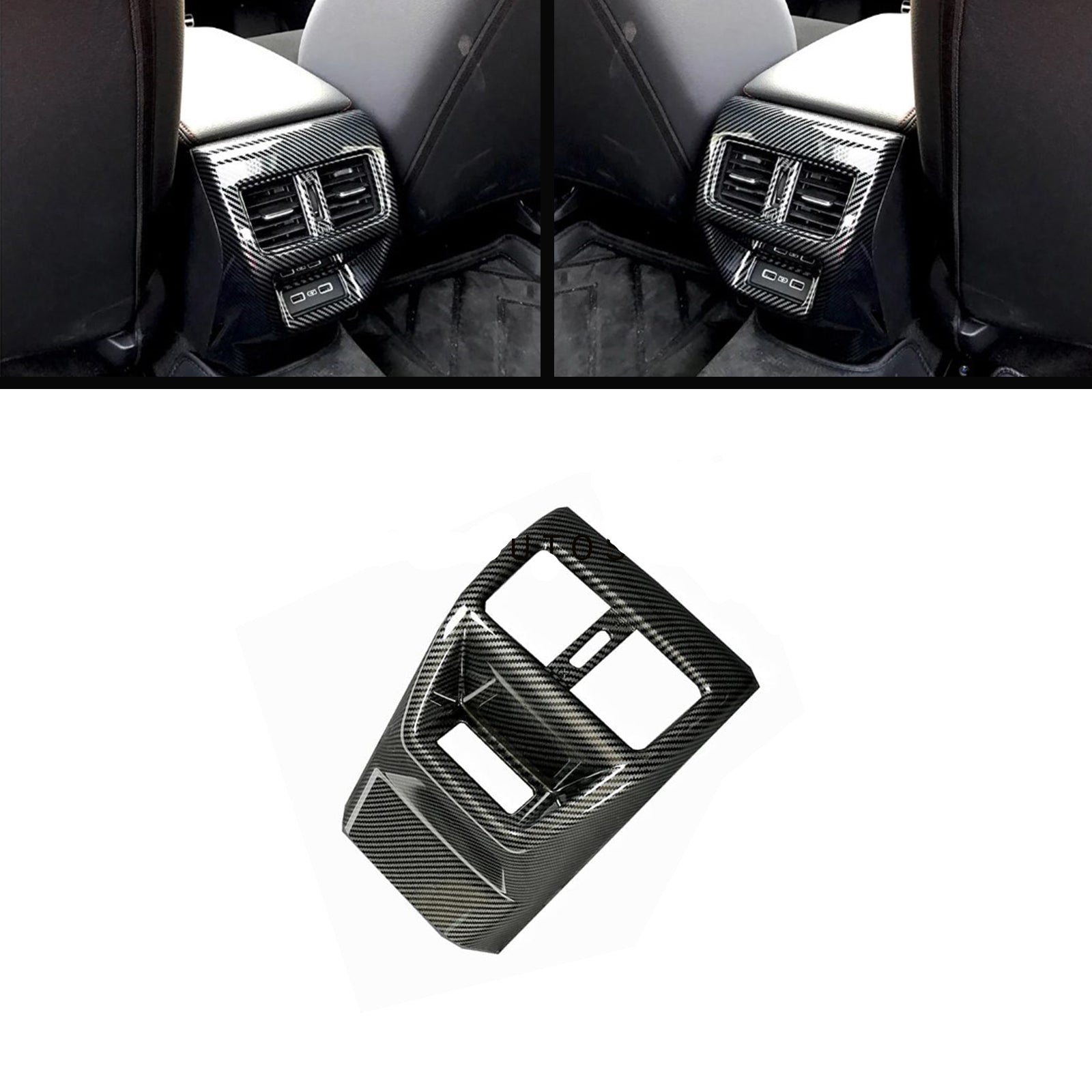 Honda Civic 2022-2026 Carbon Rear Armrest AC Vent Cover 1