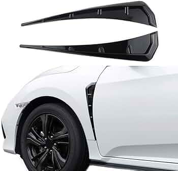Carbon Fiber Side Air Flow Fender Vents Trim Pair 2