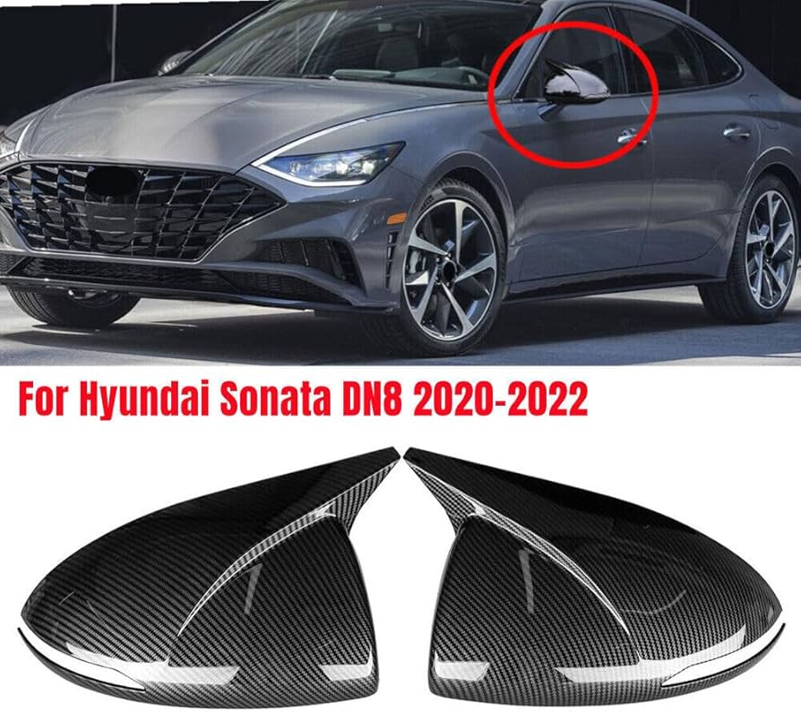 Hyundai Sonata 2020-2024 Carbon Fiber Side Mirror Cover DN8 1