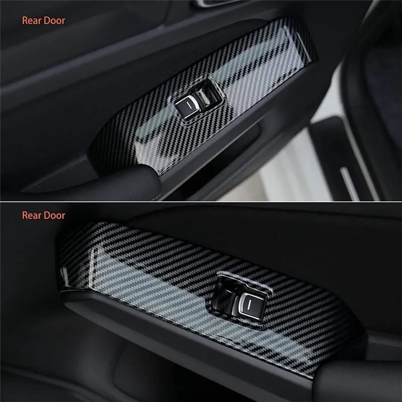 Carbon Fiber Window Switch Control Trims for Honda Civic 11th Gen (2022-2026) - 4PCS 2