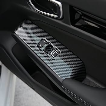 Carbon Fiber Window Switch Control Trims for Honda Civic 11th Gen (2022-2026) - 4PCS 3