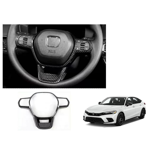 Honda Civic 11th Gen 2022–2026 Carbon Fiber Steering Wheel Trim 1