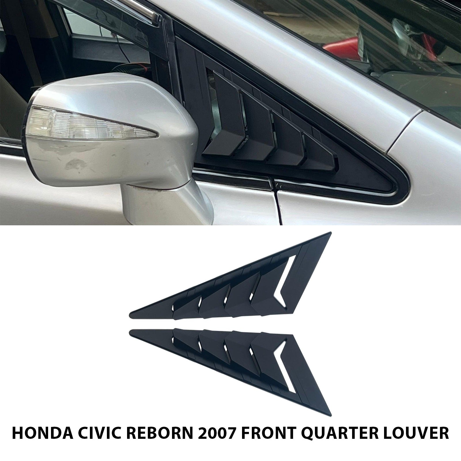 Honda Civic Reborn 2007-2012 Front Quarter Louver Pair 1
