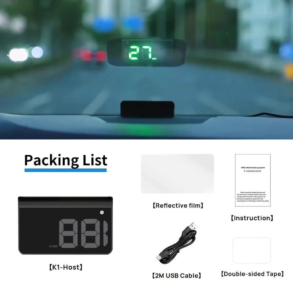 Universal Heads Up Display HUD Car Speed Projector 4