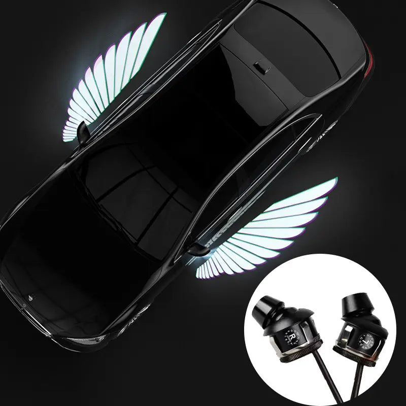 Universal Angel Wings LED Car Light RGB Decorative 1