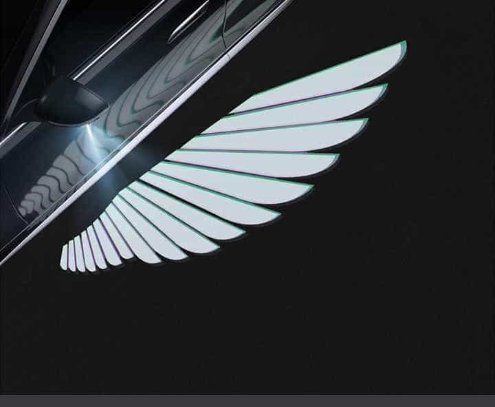 Universal Angel Wings LED Car Light RGB Decorative 3