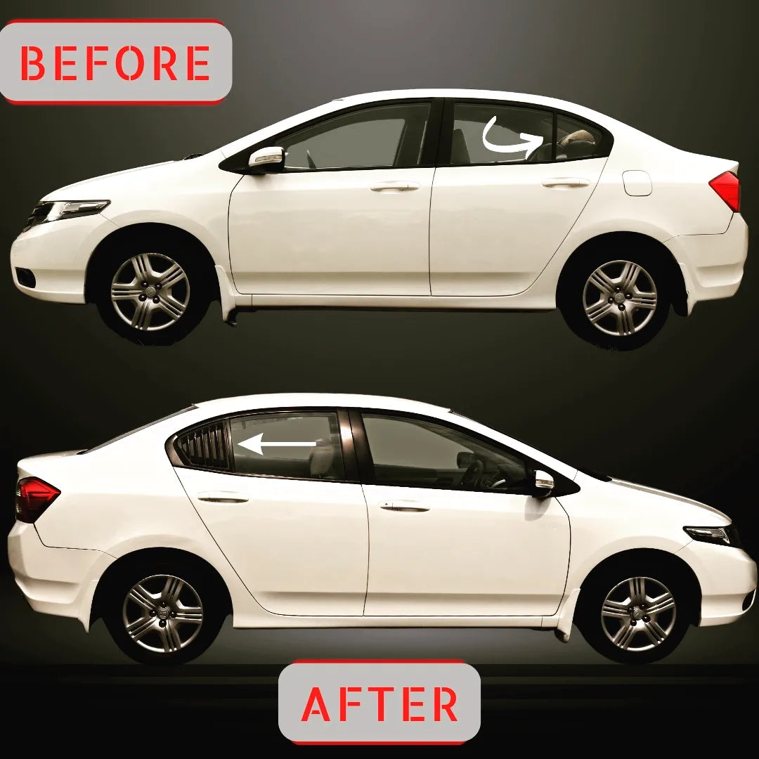 Honda City 2012-2016 Carbon Window Quarter Covers 1