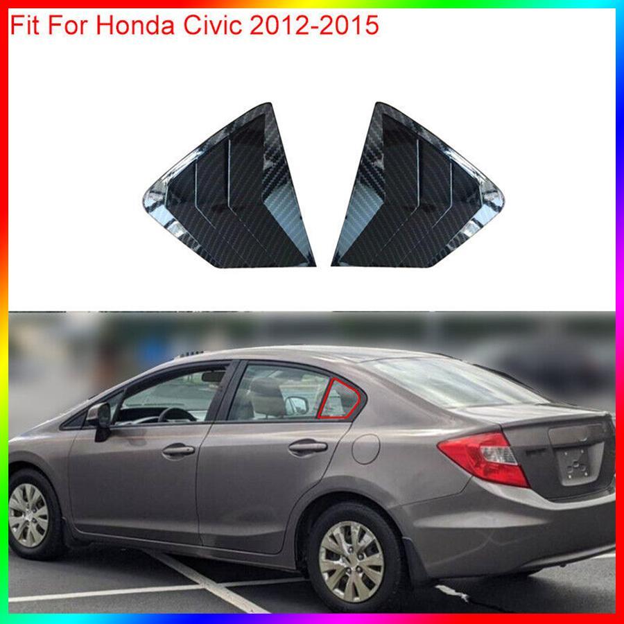 Honda Civic Rebirth 2012-2015 Carbon Window Quarter Covers 1
