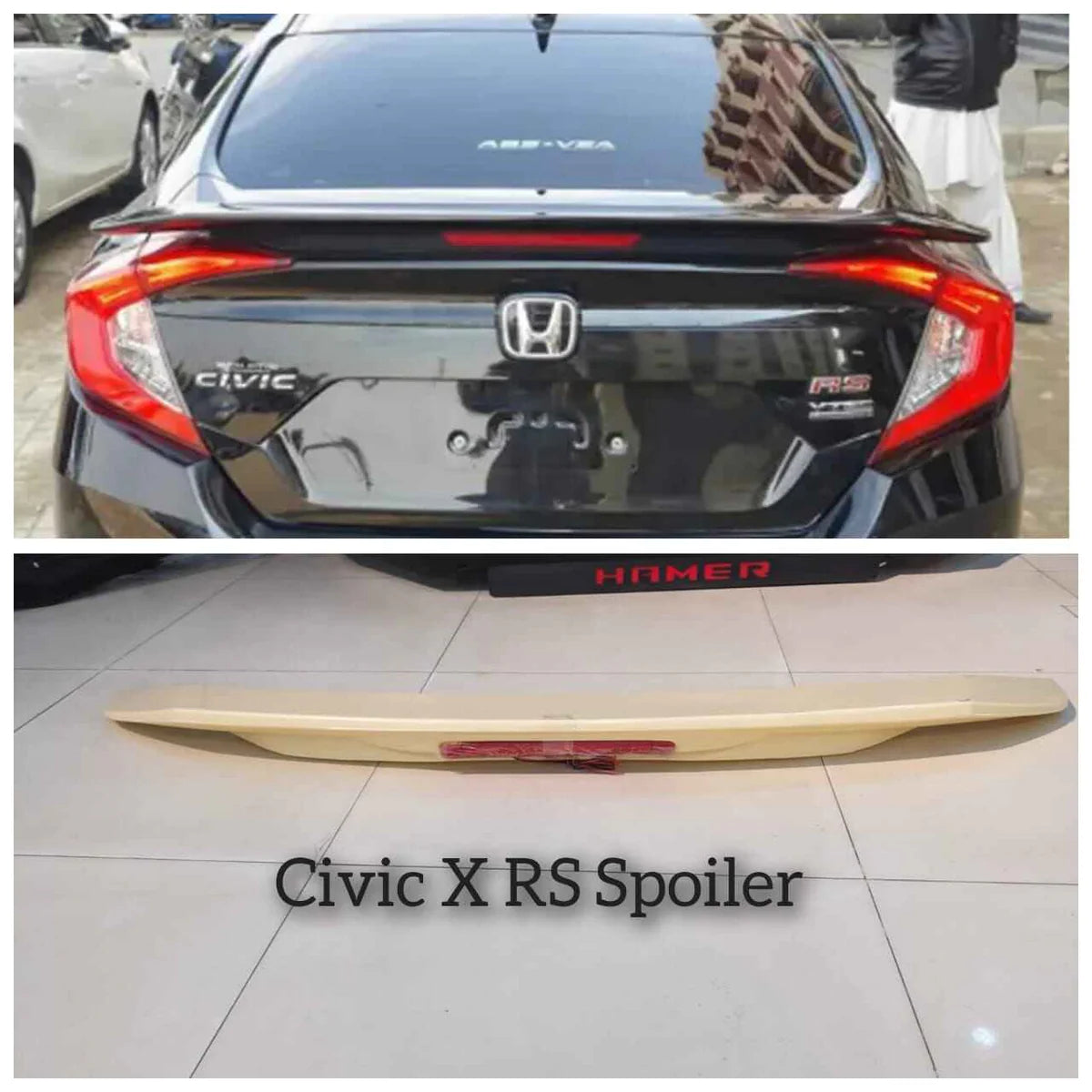 Honda Civic X 2016–2021 RS Style Trunk Spoiler 3